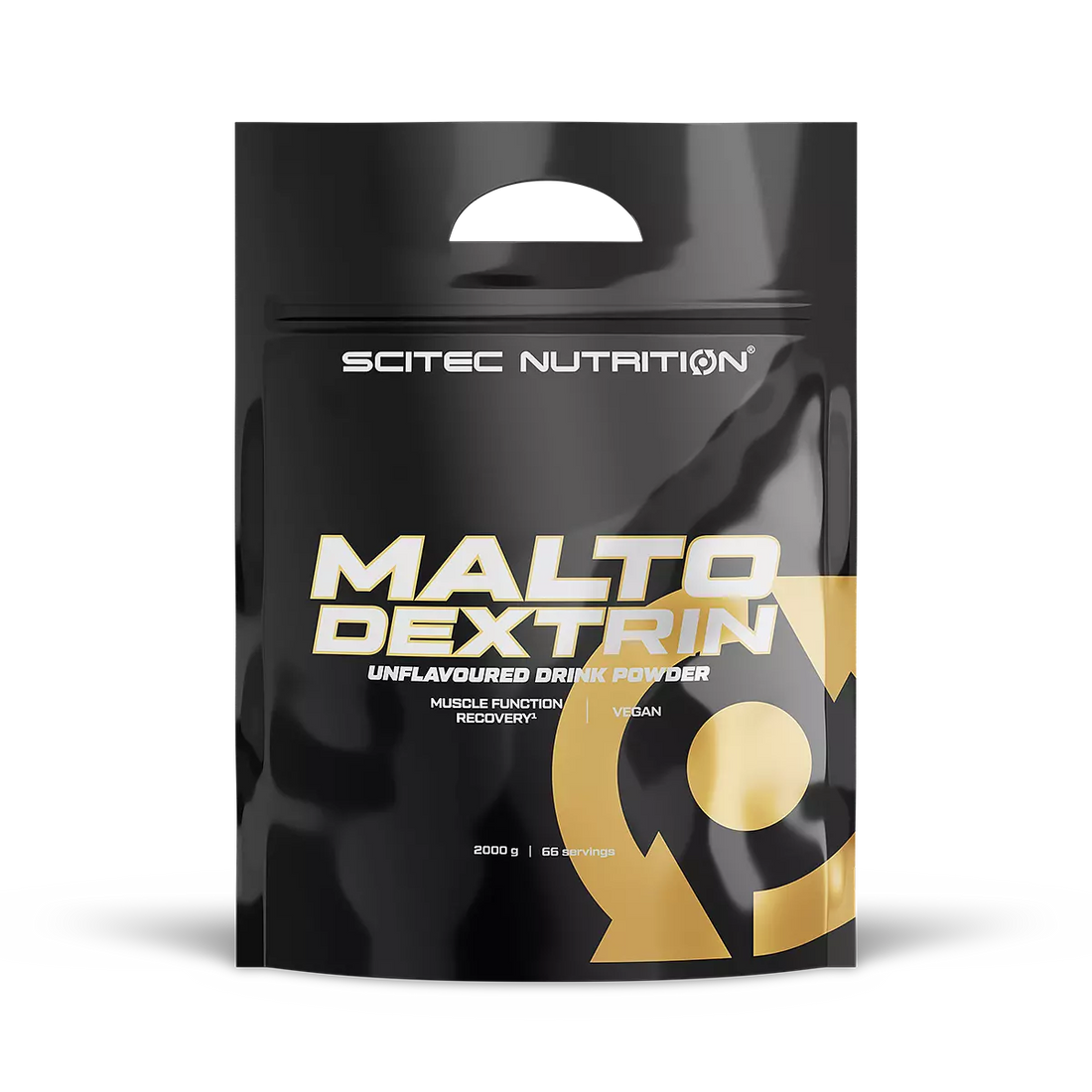 SCITEC NUTRITION unflavored maltodextrin drink powder packaging for muscle recovery, 2000g size.